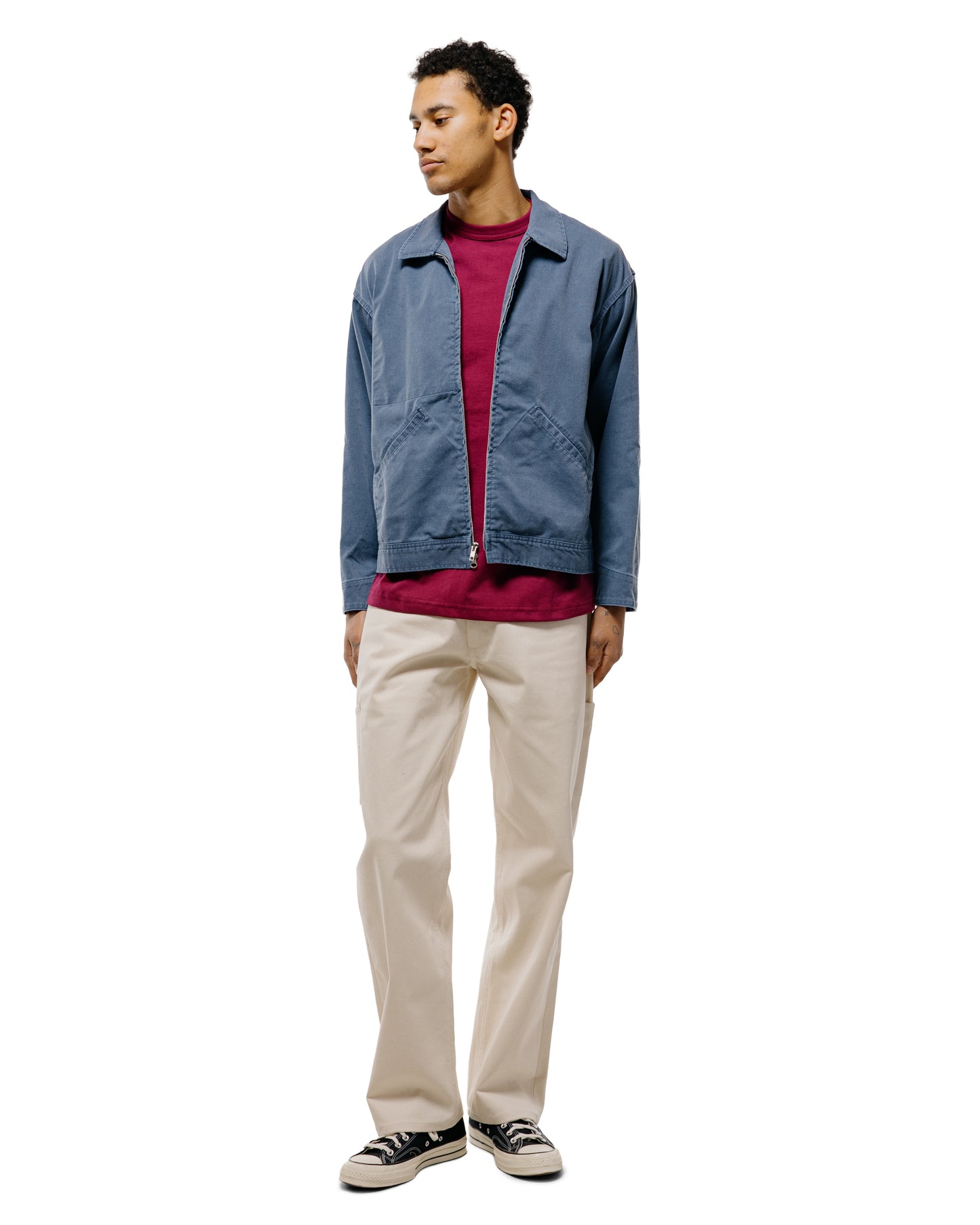 Randy's Garments Mechanic's Jacket Blue 7oz Stone Washed Cotton Cadet Cloth