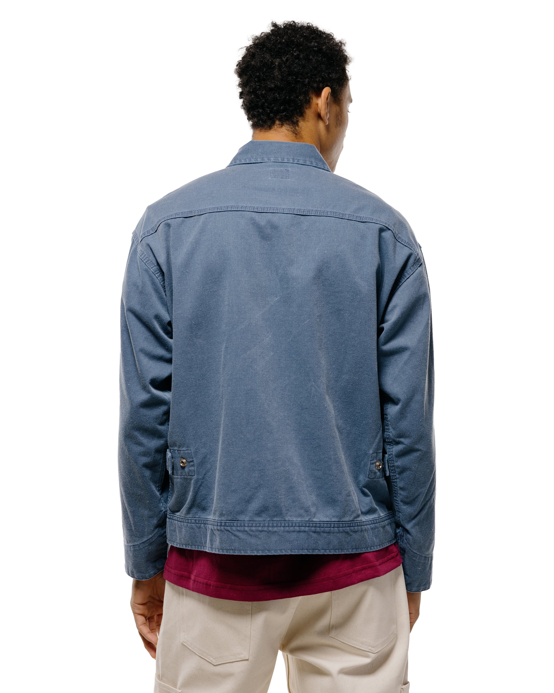 Randy's Garments Mechanic's Jacket Blue 7oz Stone Washed Cotton Cadet Cloth