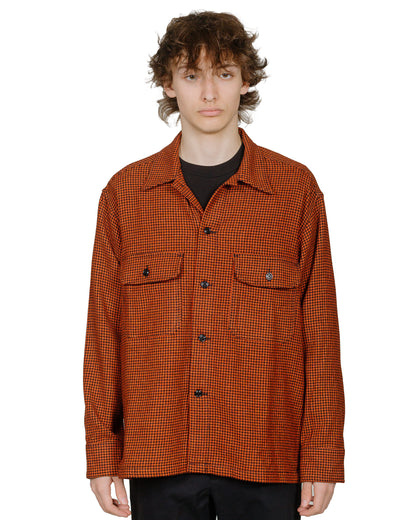 Randy's Garments Over Shirt 5050 Houndstooth Deep Orange model front