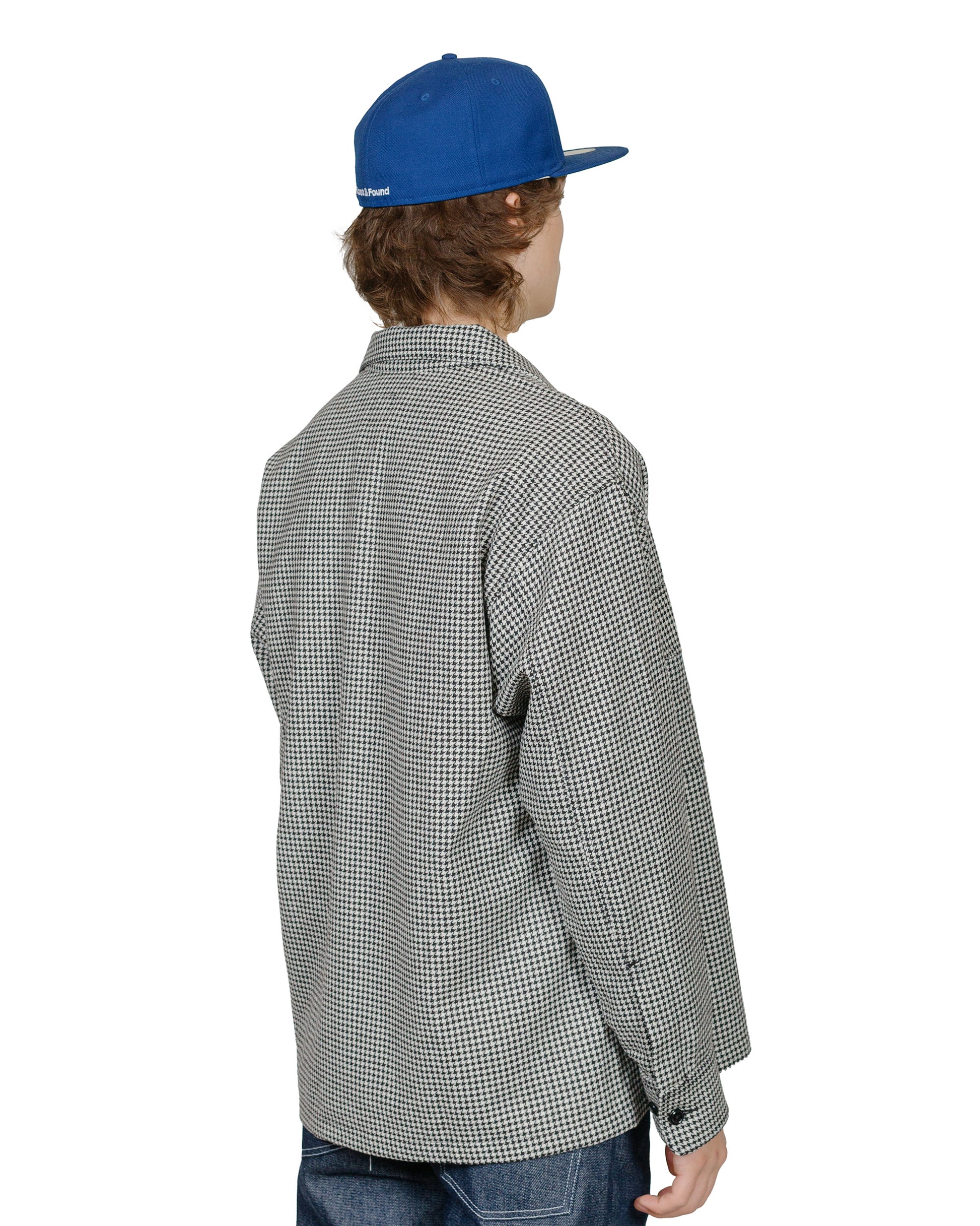 Randy's Garments Over Shirt 5050 Houndstooth White model back