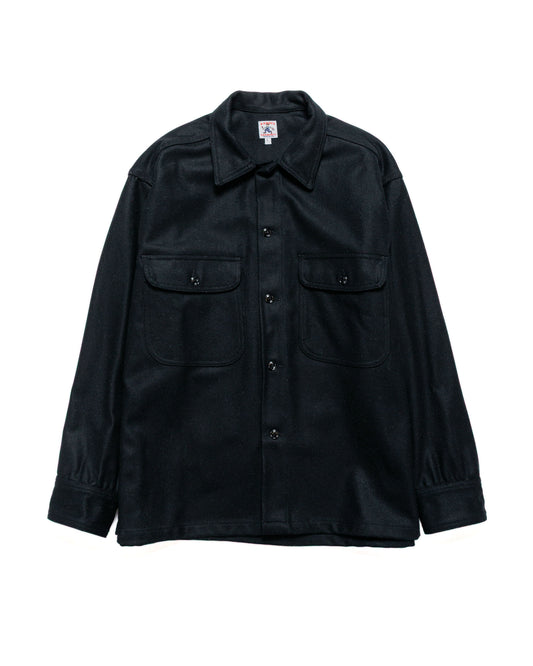 Randy's Garments Over Shirt Black Heavy Melton Wool