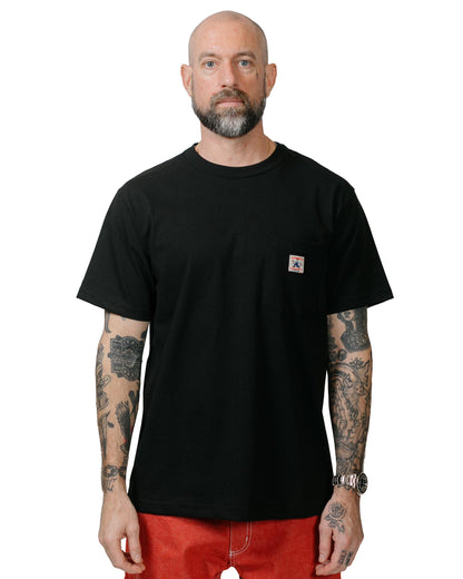 Randy's Garments Pocket Tee Black model front