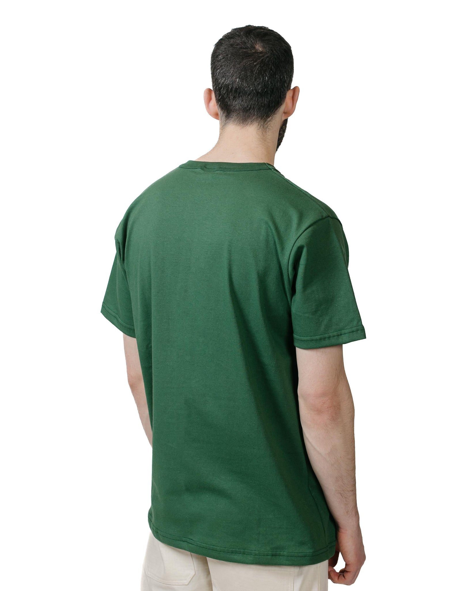 Randy's Garments Pocket Tee Dark Green model back