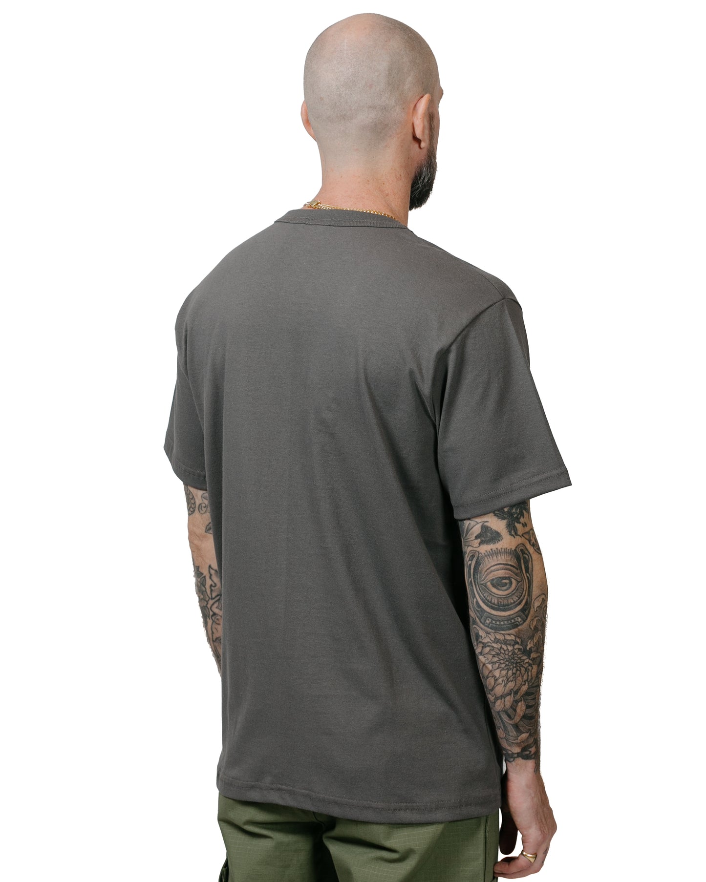 Randy's Garments Pocket Tee Grey model back