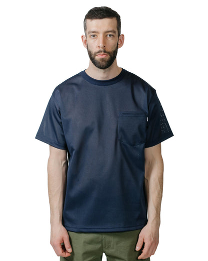 Randy's Garments Pocket Tee Koolnit Mesh Dark Navy model front