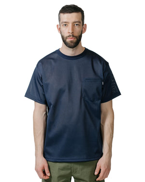Randy's Garments Pocket Tee Koolnit Mesh Dark Navy model front