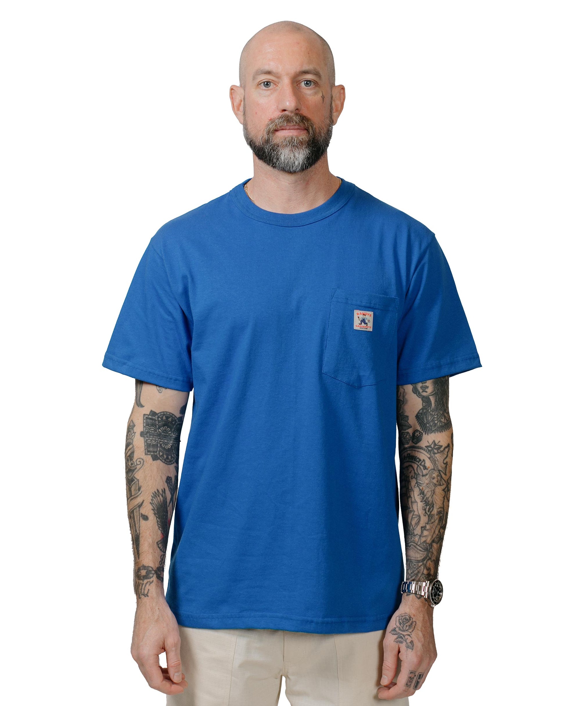 Randy's Garments Pocket Tee Royal model front