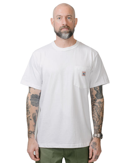 Randy's Garments Pocket Tee White model front