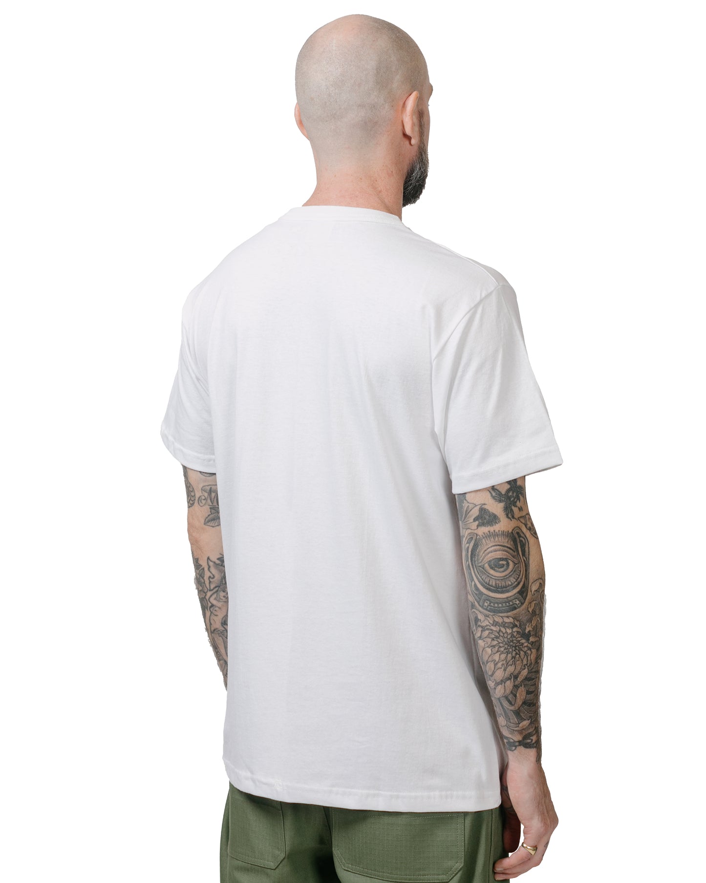 Randy's Garments Pocket Tee White model back