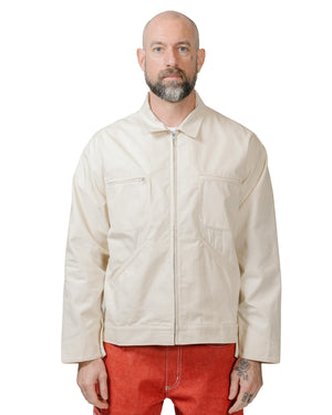 Randy's Garments Service Jacket Cotton Ripstop Natural model front