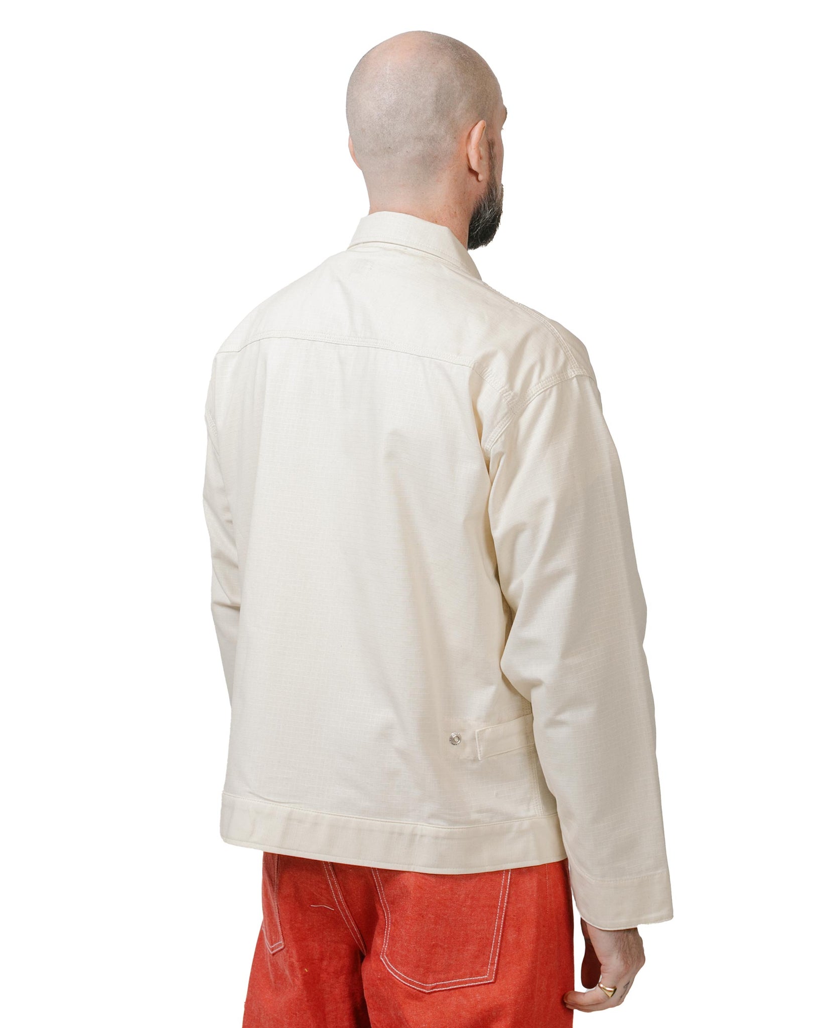 Randy's Garments Service Jacket Cotton Ripstop Natural model back