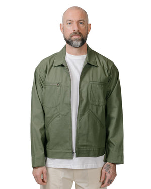 Randy's Garments Service Jacket Cotton Ripstop Olive model front