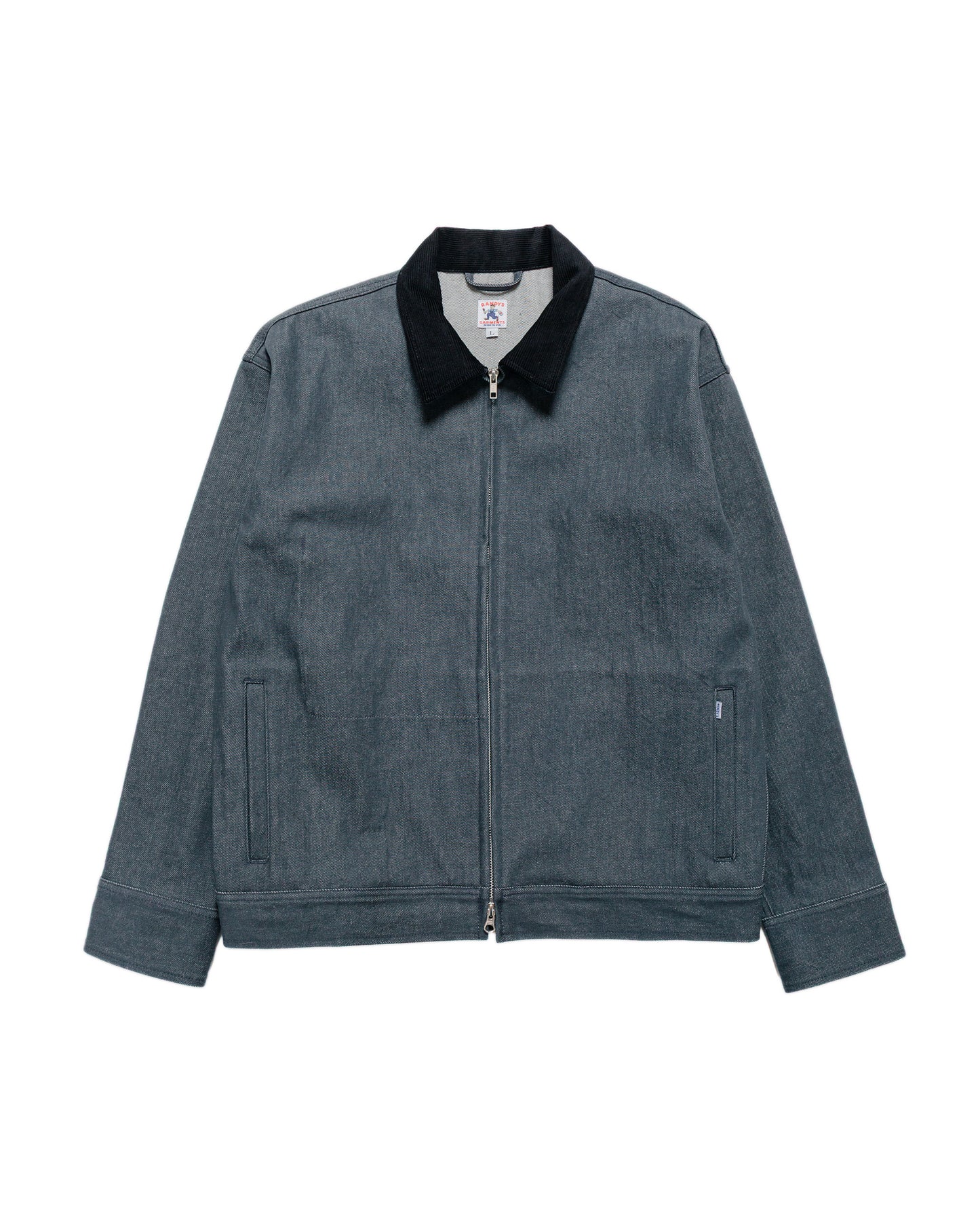 Randy's Garments Station Jacket Washed 13.5oz Cotton Charcoal Cone Denim