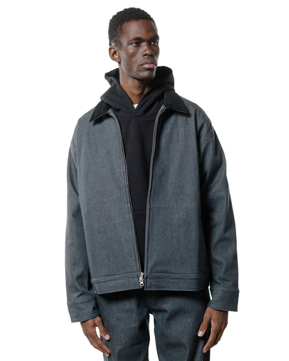 Randy's Garments Station Jacket Washed 13.5oz Cotton Charcoal Cone Denim