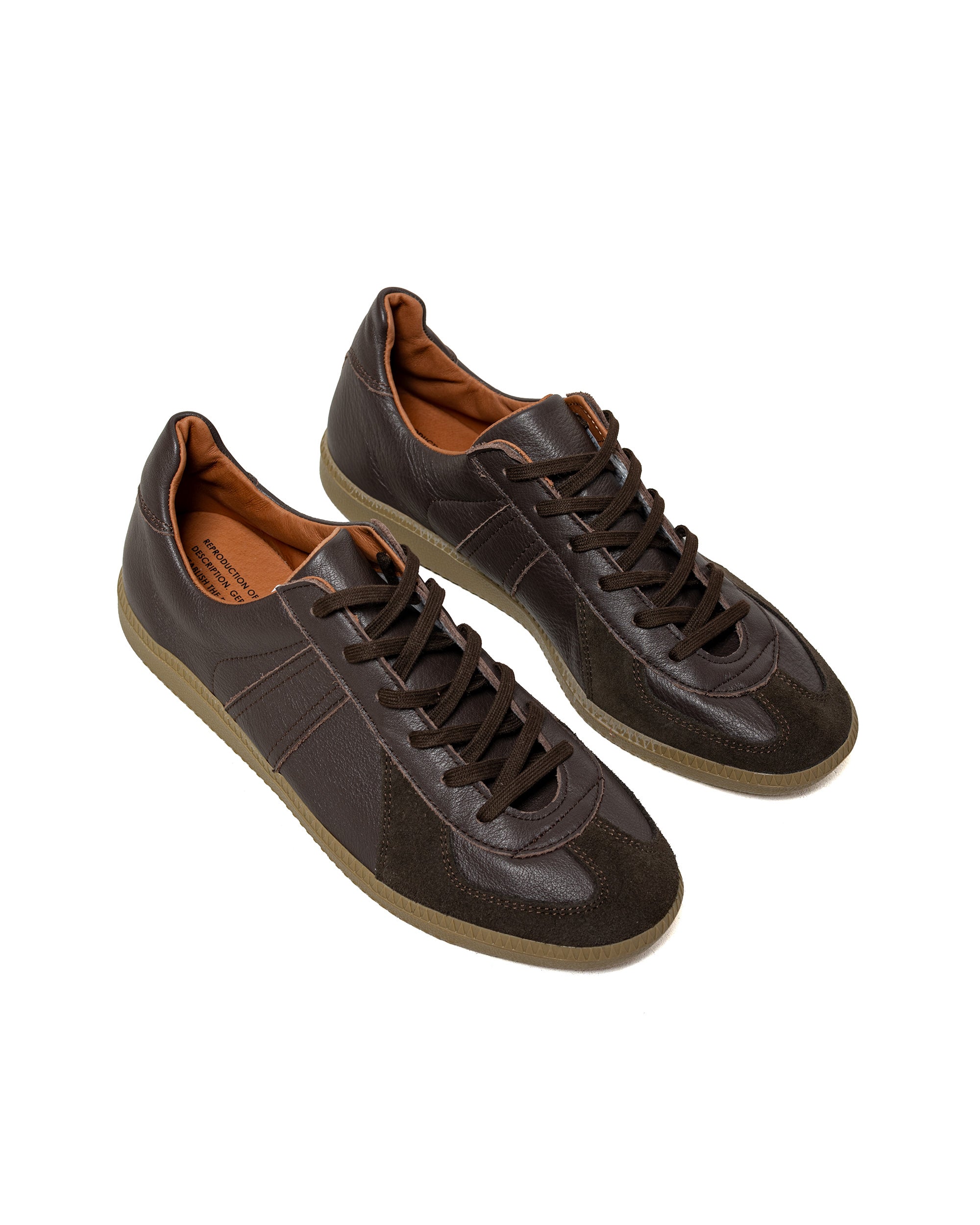 別注 REPRODUCTION OF FOUND German Trainer Reproduction of Found German Military Trainer 1700L Dark Brown