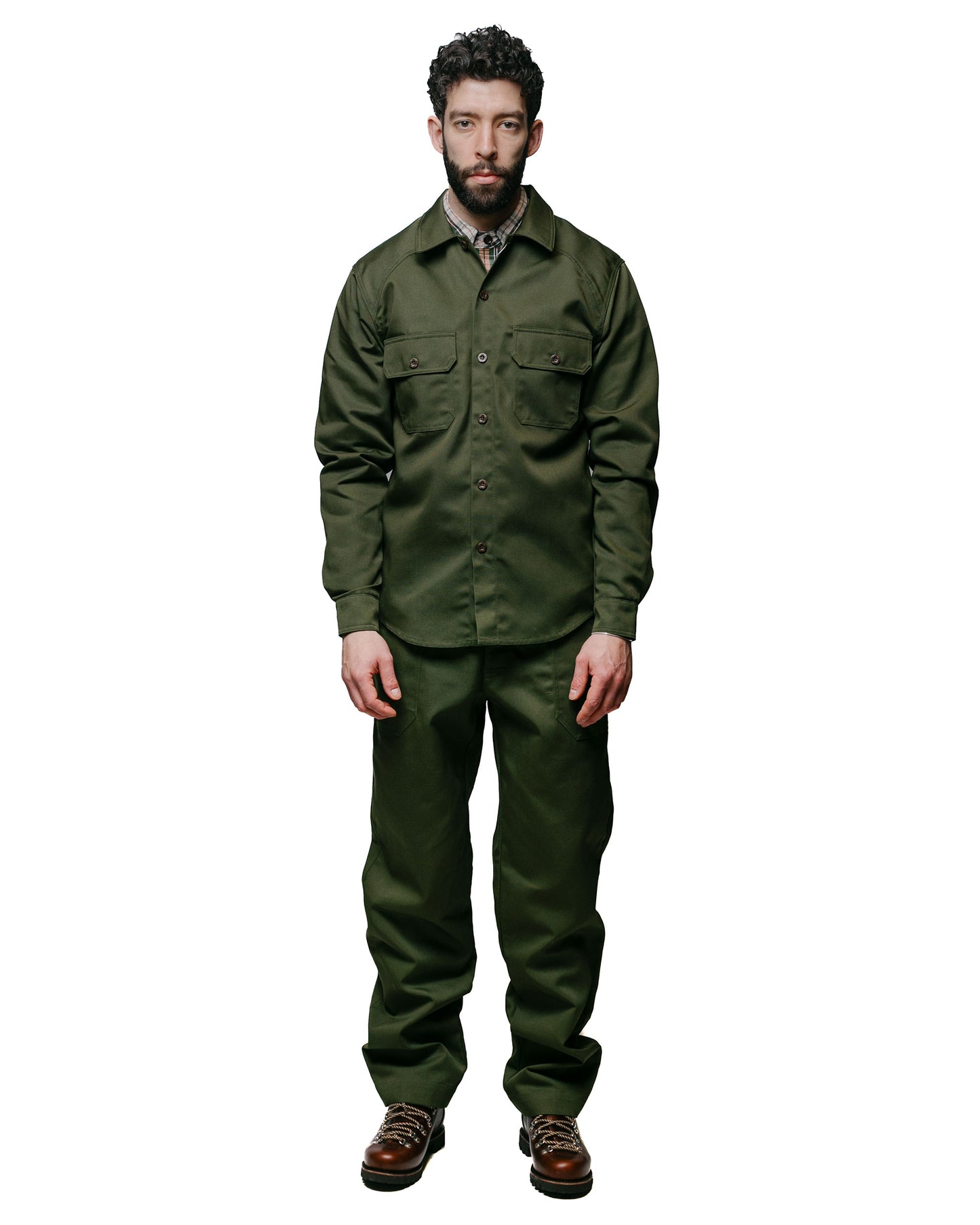 Rosa Rugosa Ranger Long Sleeve Shirt Olive Drab model full