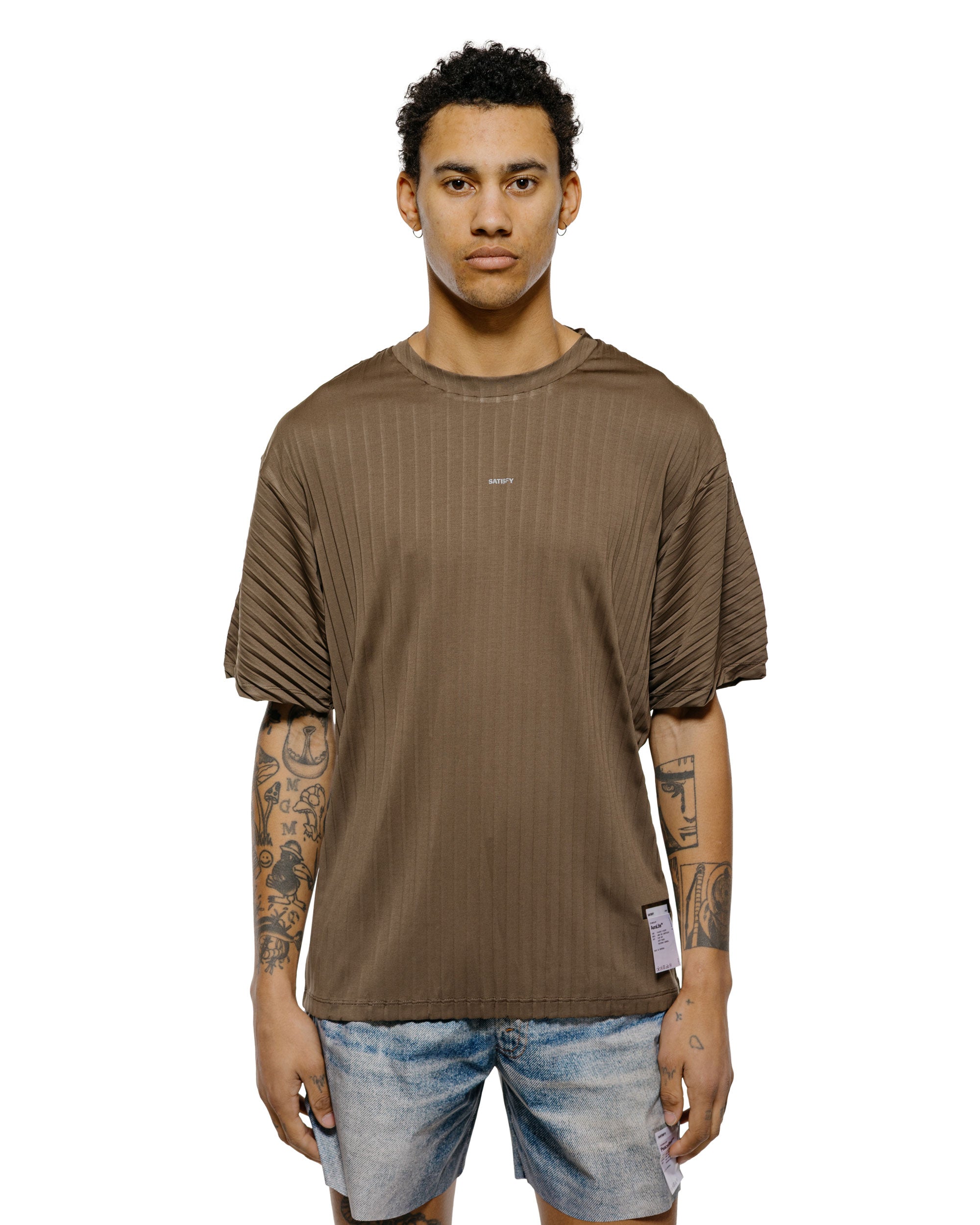 SATISFY AuraLite Pleated T-Shirt Olive SA