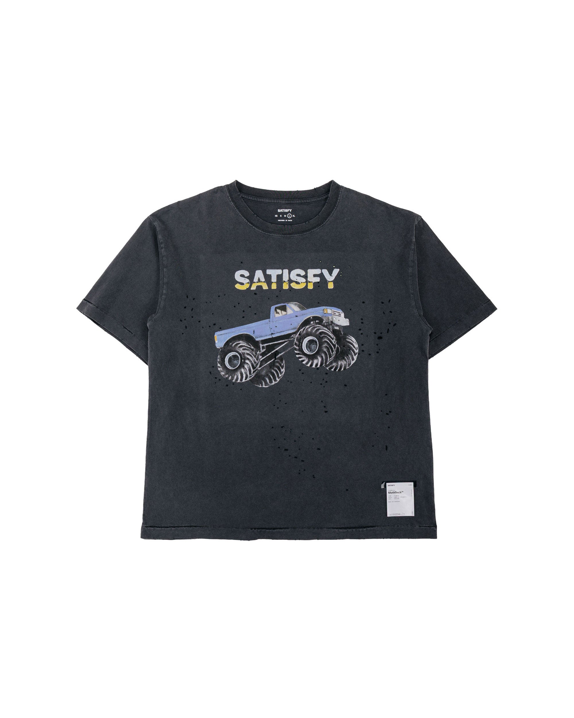 SATISFY MothTech T-Shirt Aged Black EST5