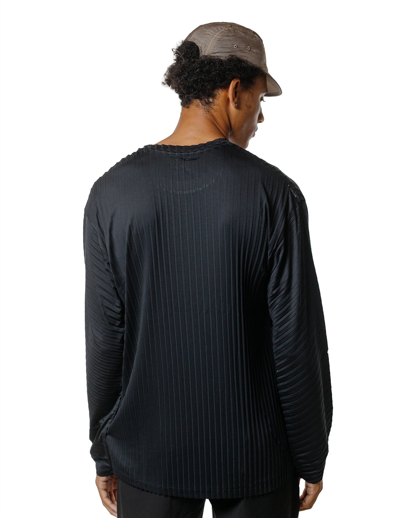 SATISFY AuraLite Pleated Long Tee Black