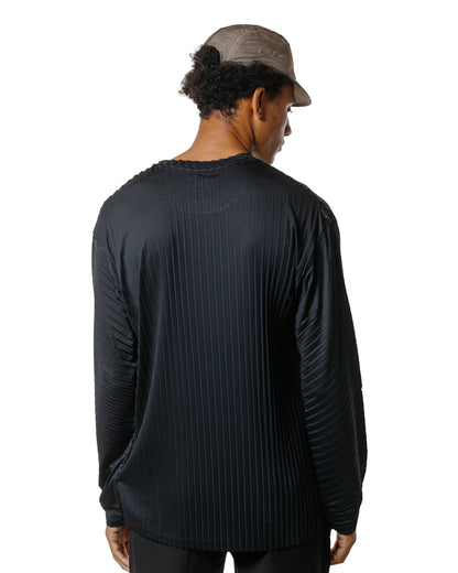 SATISFY AuraLite Pleated Long Tee Black