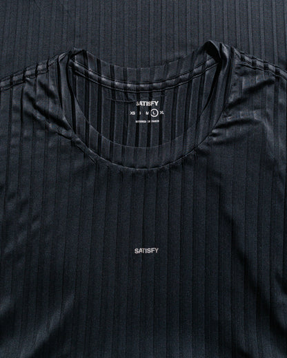 SATISFY AuraLite Pleated Long Tee Black