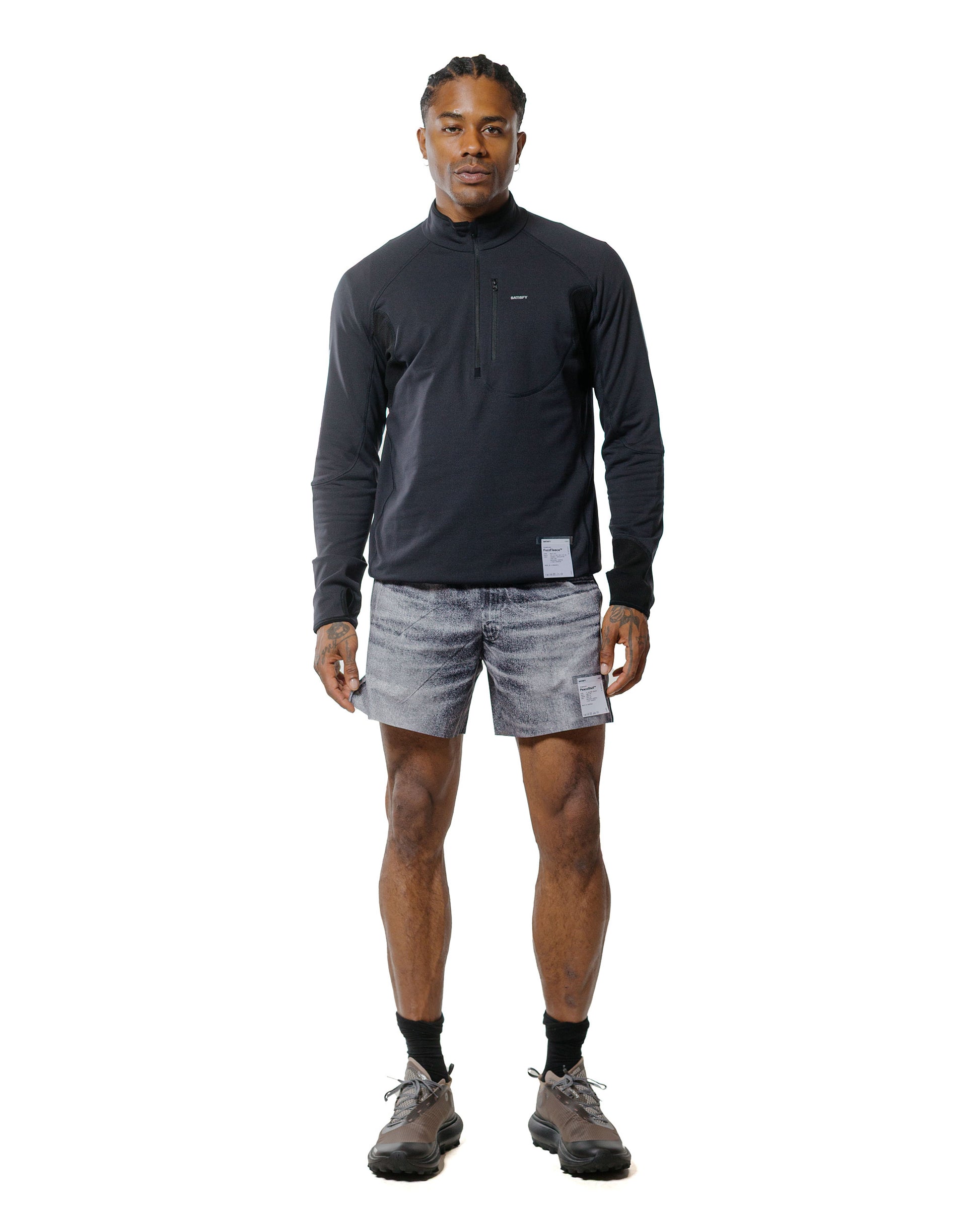 SATISFY FuzzFleece Half-Zip Black