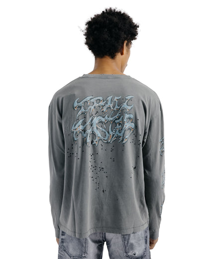 SATISFY MothTech Long Tee Faded Black Scorpion