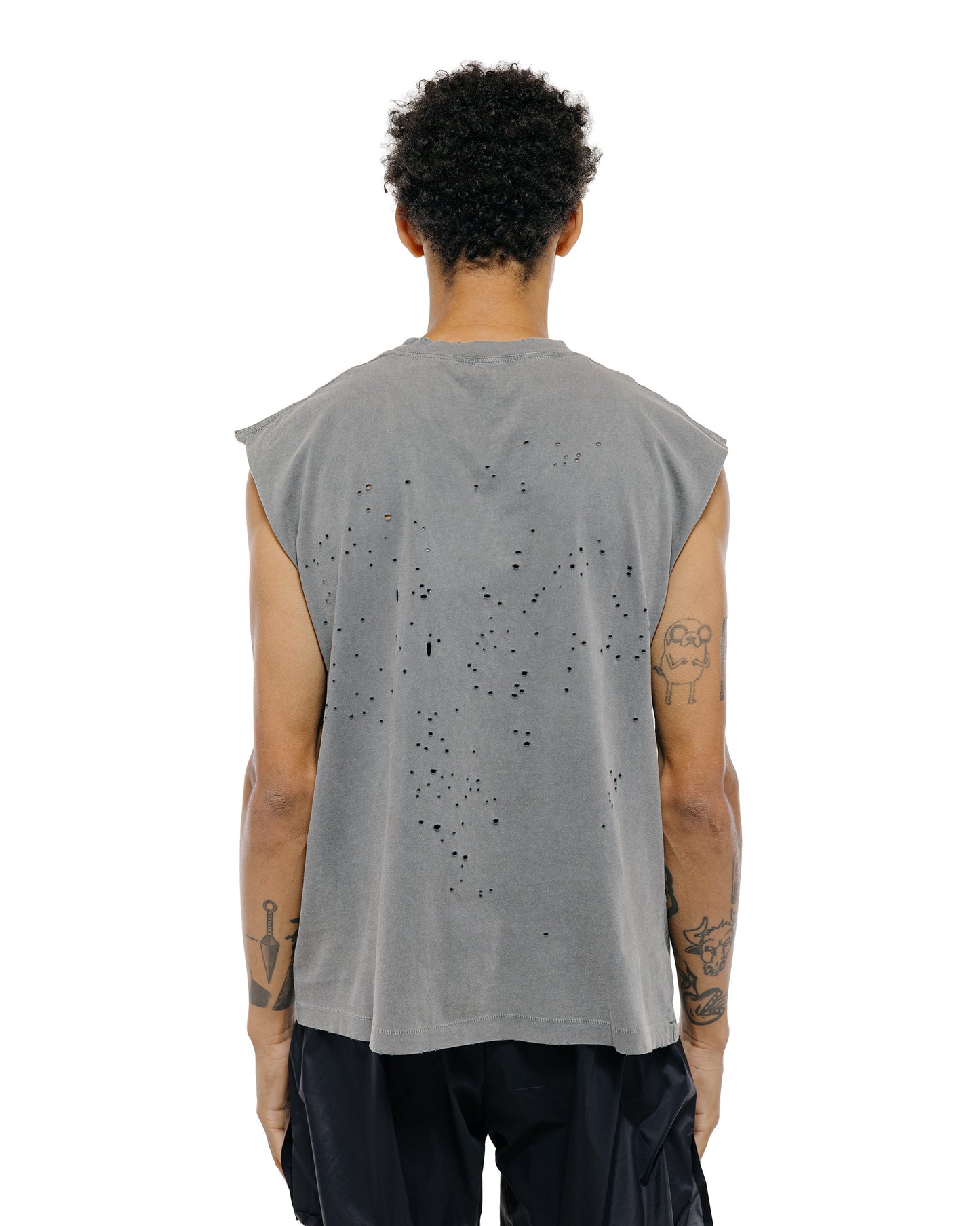 lost & found SATISFY SATISFY MothTech Muscle Tee Faded Black