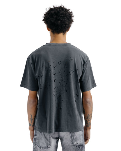 SATISFY MothTech T-Shirt Aged Black AirBrush Glitter