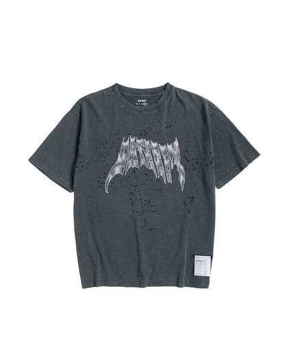 SATISFY MothTech T-Shirt Aged Black AirBrush Glitter