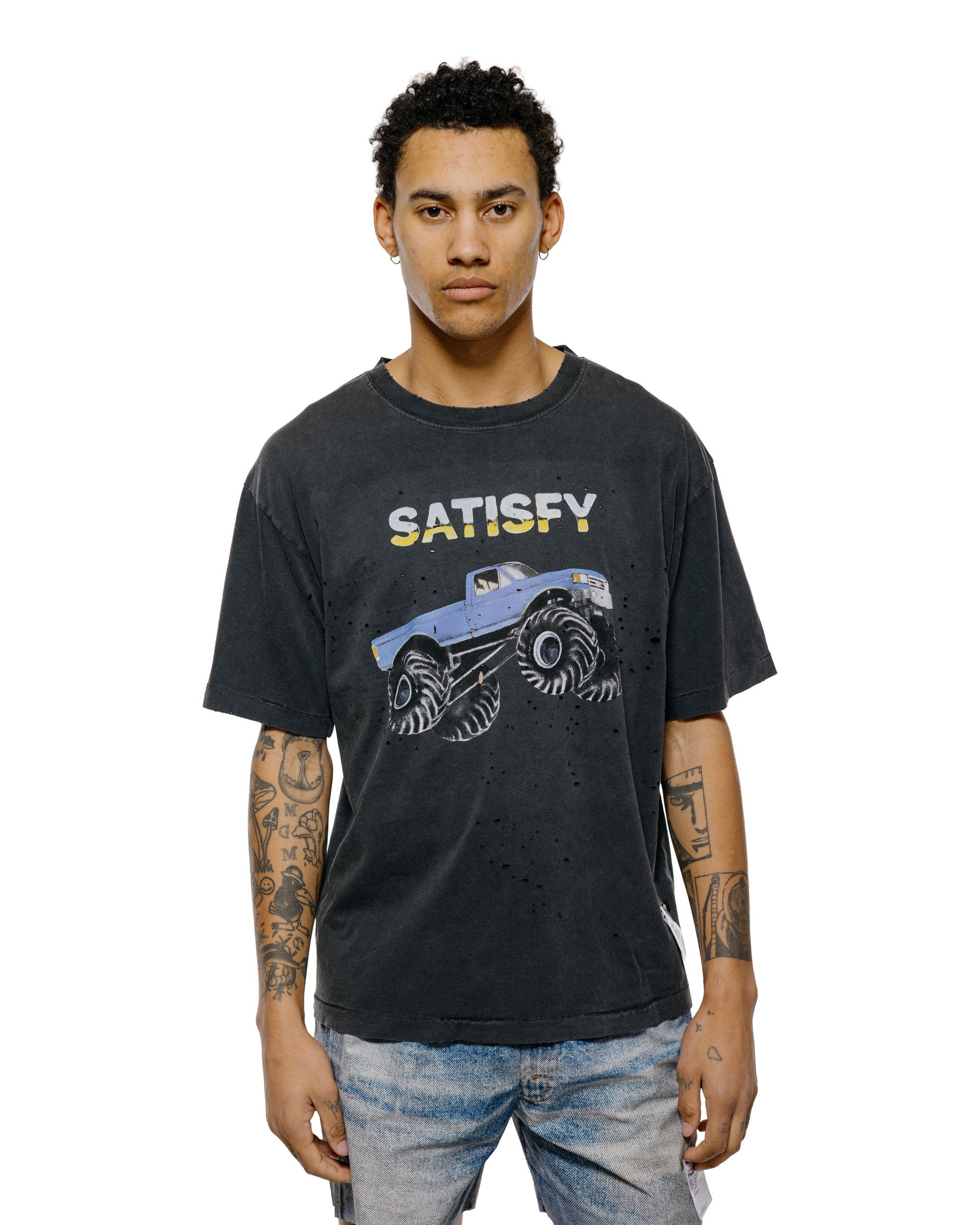SATISFY MothTech T-Shirt Aged Black EST5