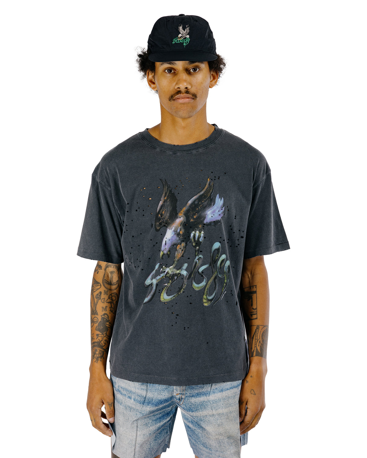 SATISFY MothTech T-Shirt Aged Black Eagle