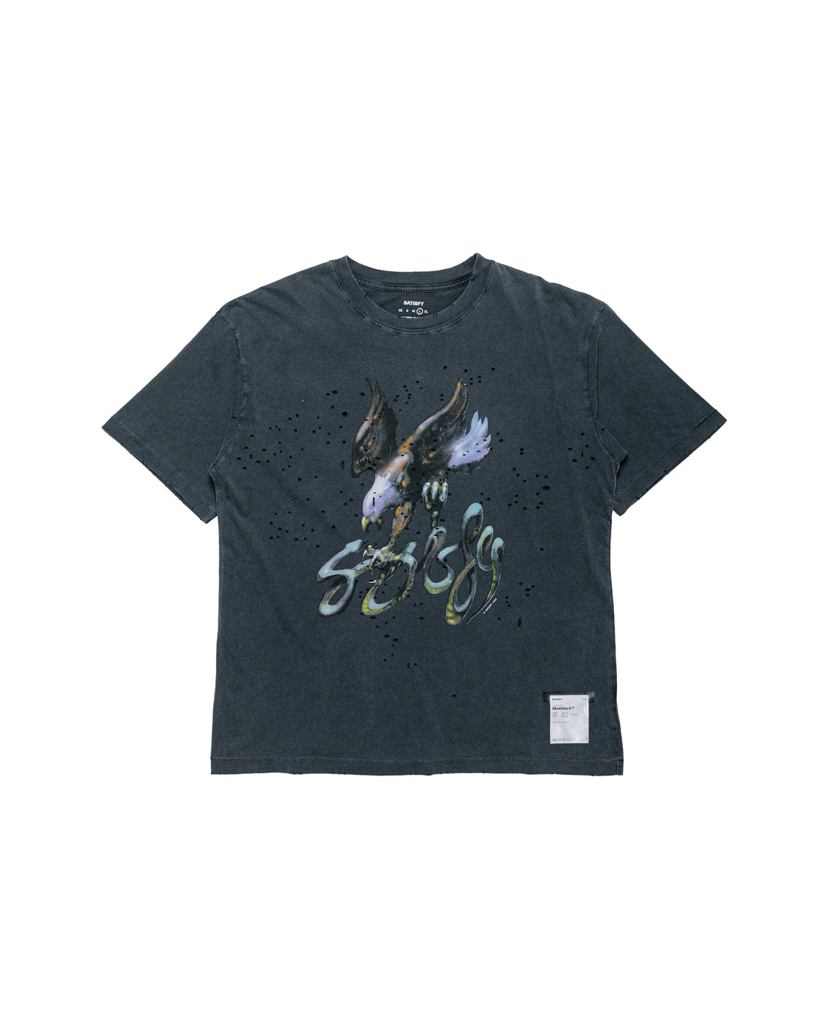 SATISFY MothTech T-Shirt Aged Black Eagle