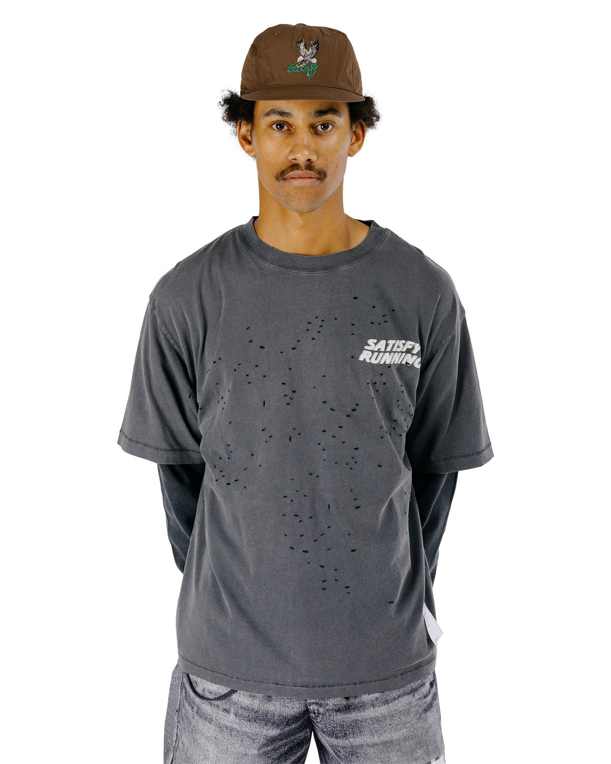 SATISFY MothTech T-Shirt Aged Black WA