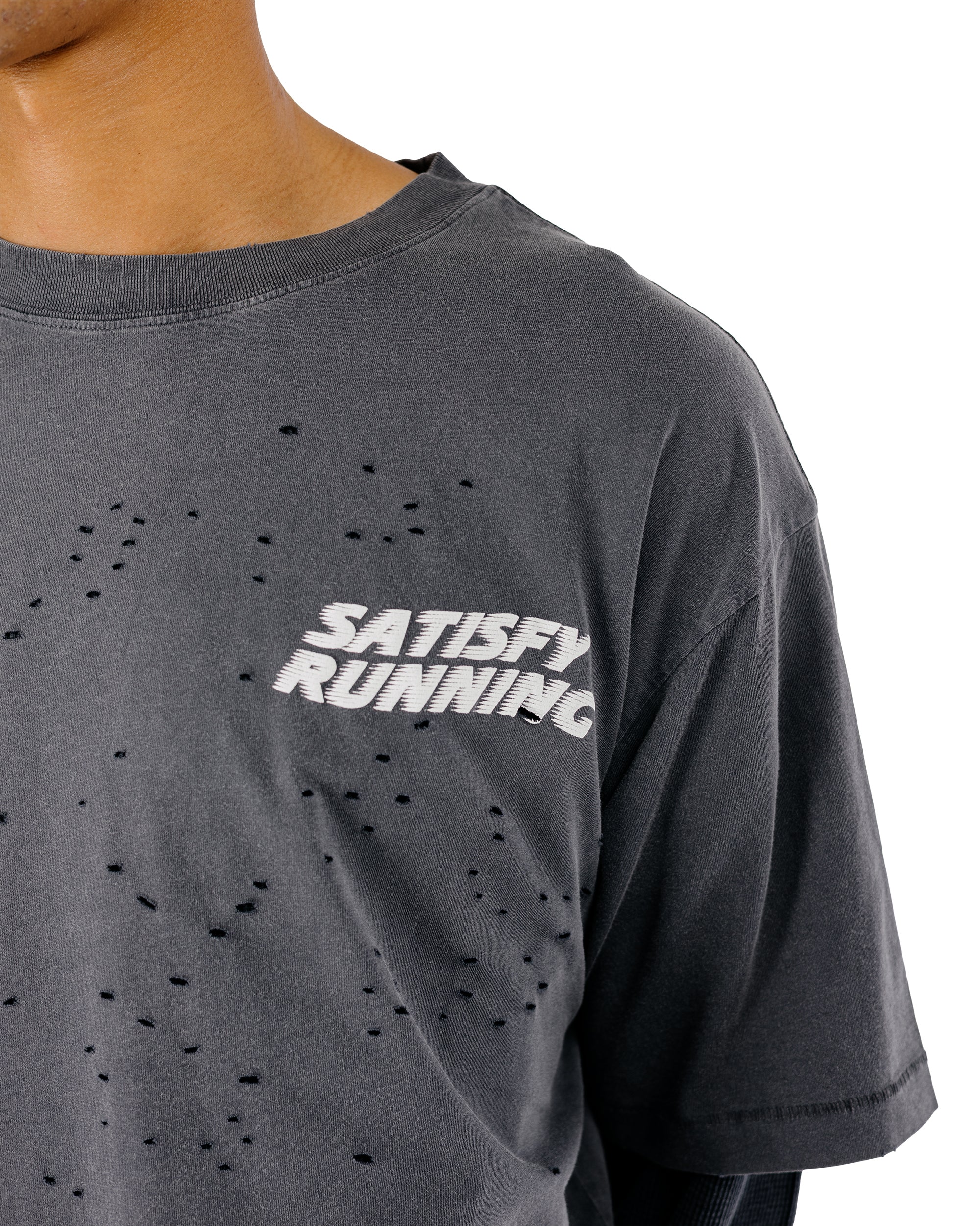 SATISFY MothTech T-Shirt Aged Black WA