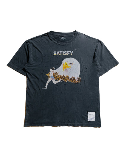 SATISFY MothTech T-Shirt Eagle Aged Black