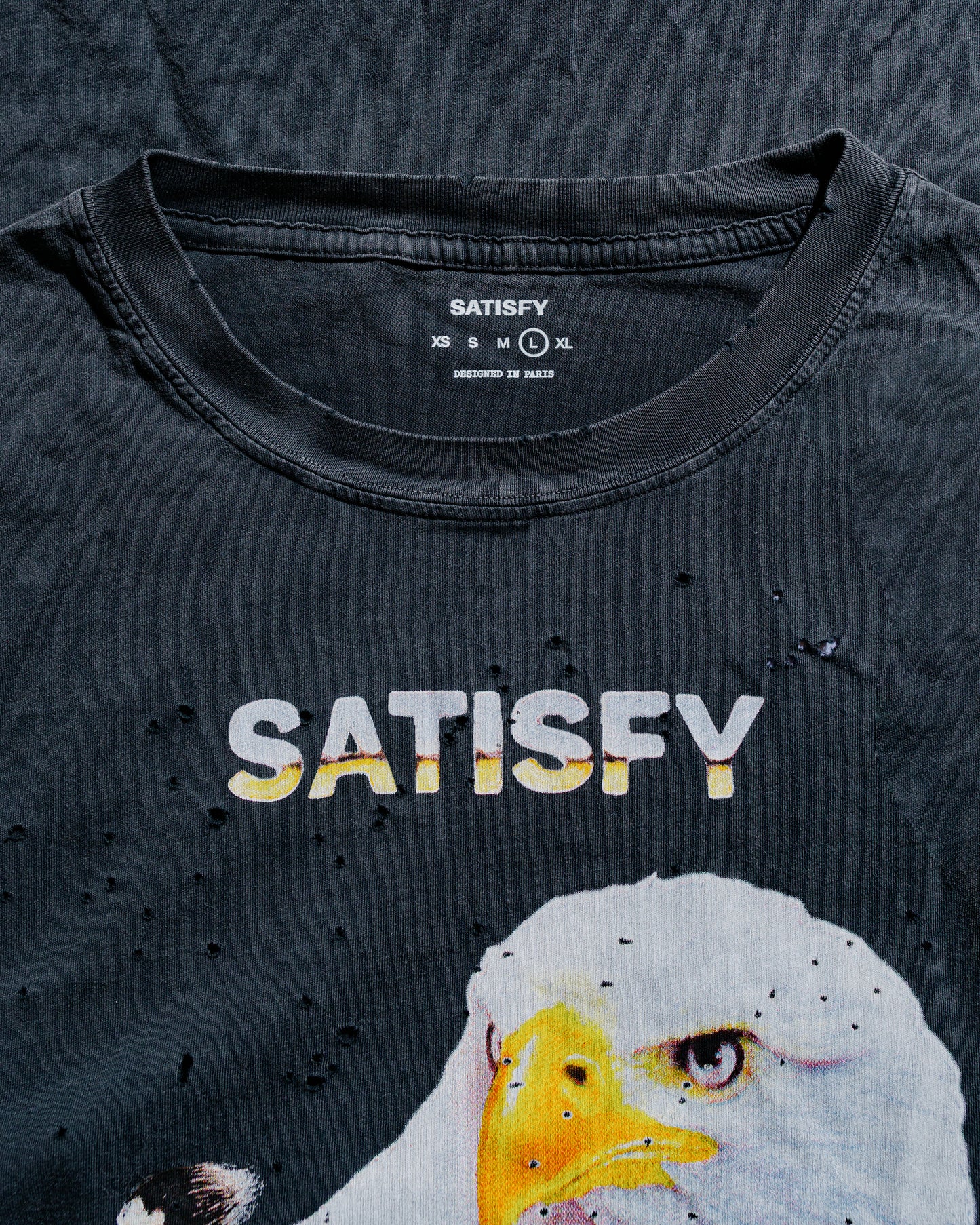 SATISFY MothTech T-Shirt Eagle Aged Black