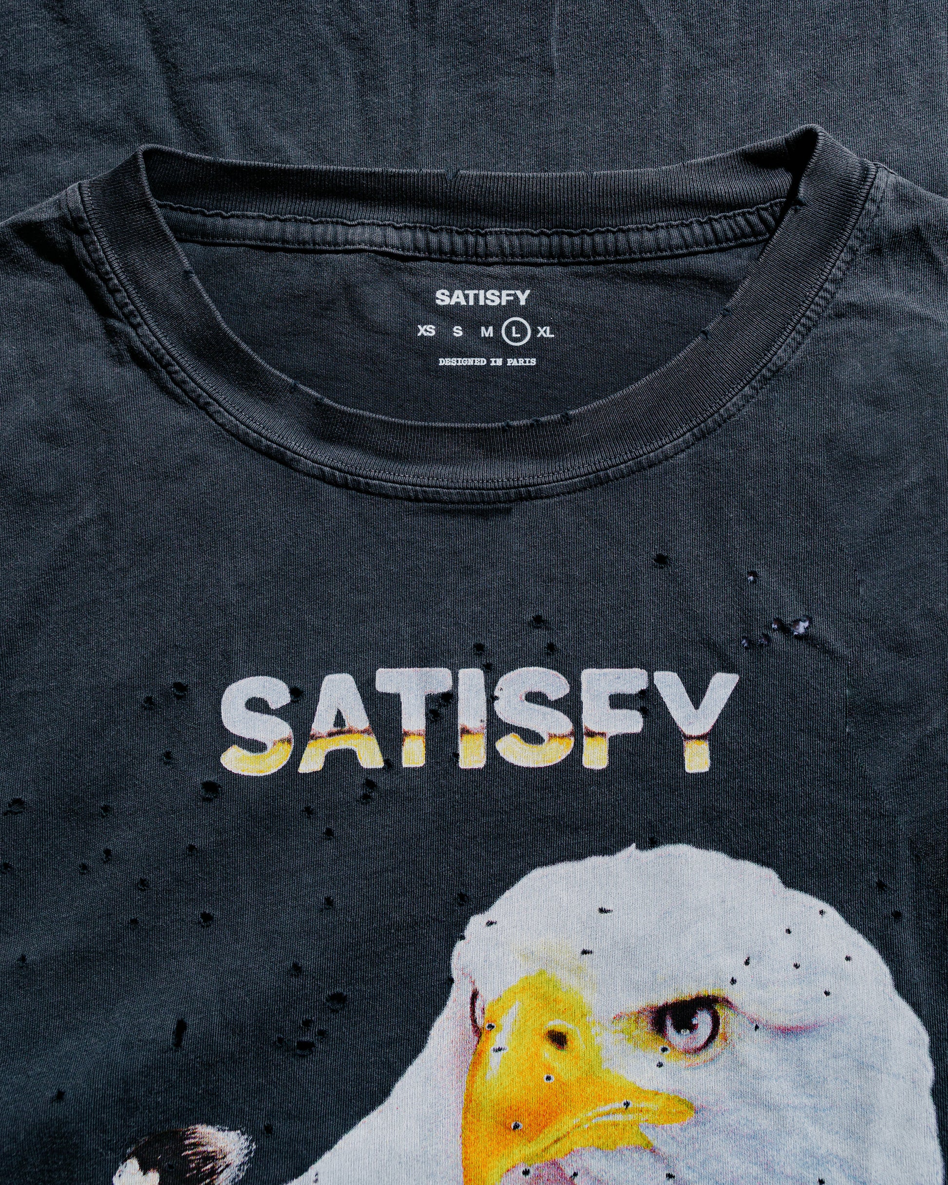 SATISFY MothTech T-Shirt Eagle Aged Black