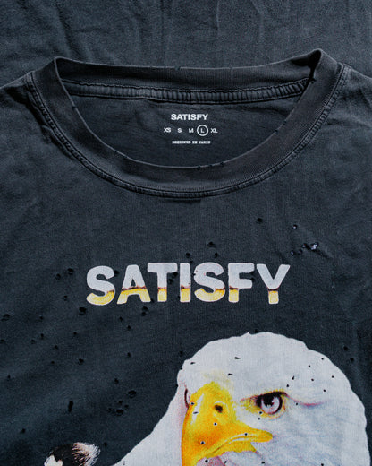 SATISFY MothTech T-Shirt Eagle Aged Black