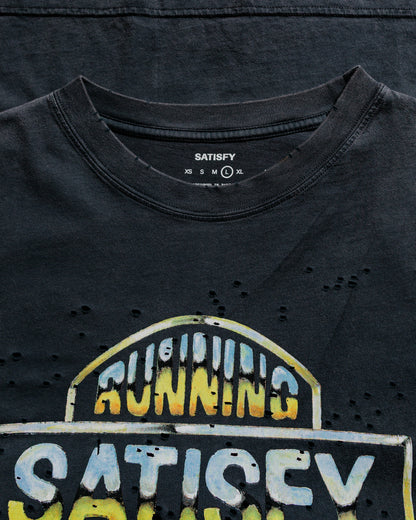 SATISFY MothTech T-Shirt Running Equipment Aged Black