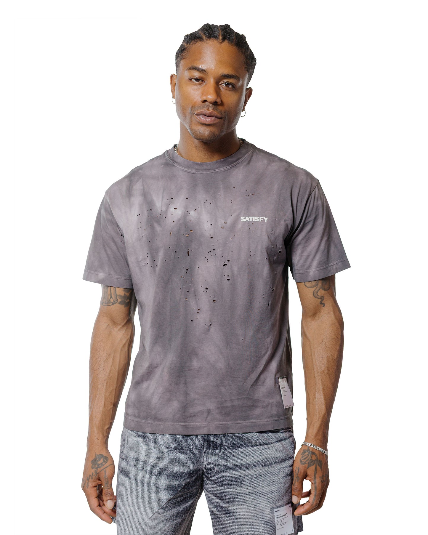 SATISFY MothTech T-Shirt Sun Bleached Shark