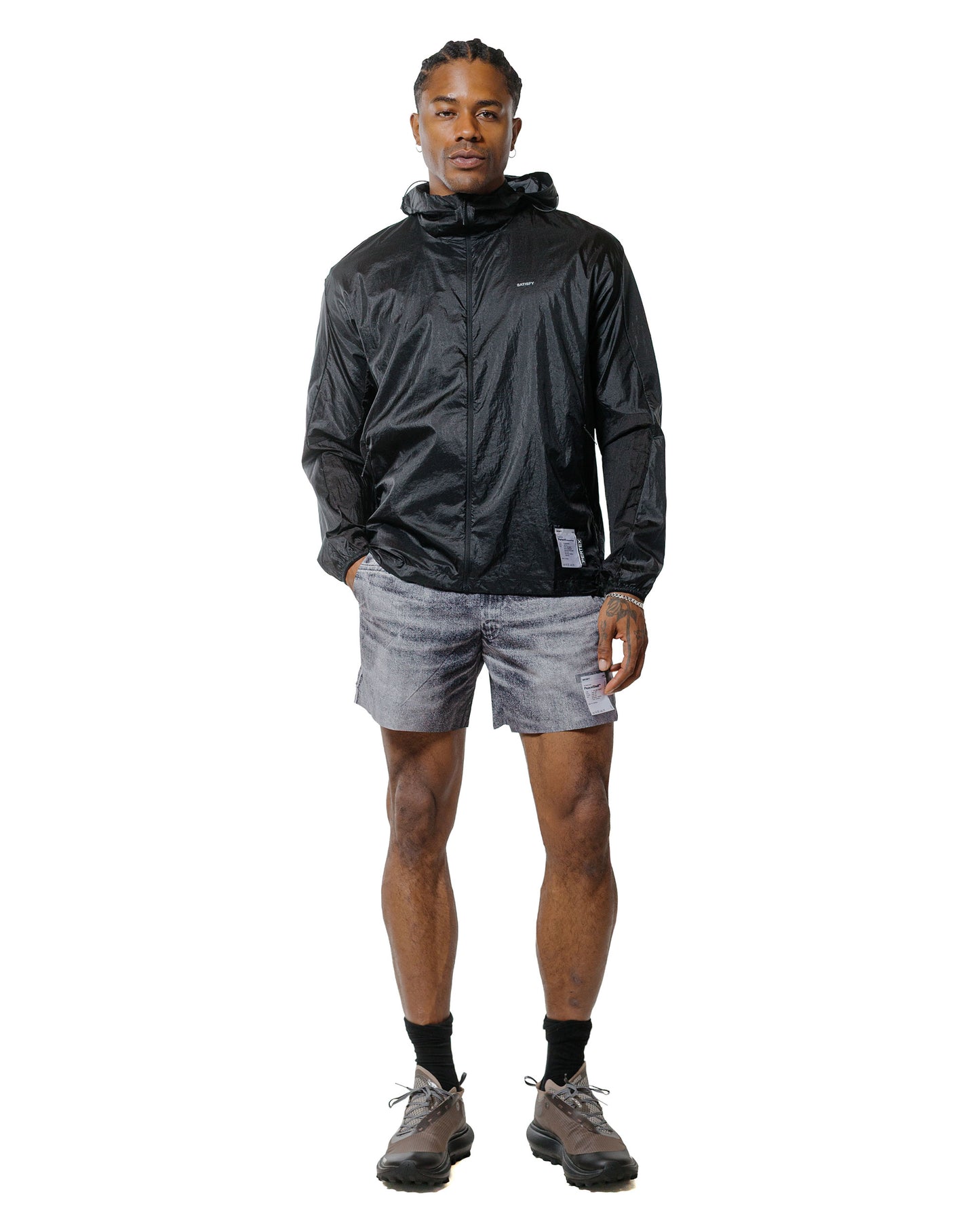 SATISFY Pertex Diamond Fuse Windbreaker Black
