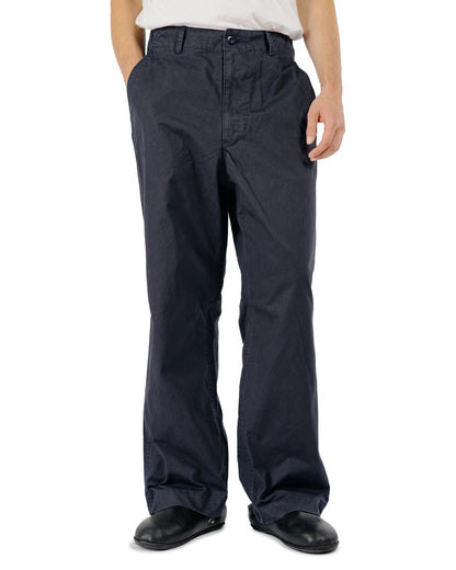 Sage de Cret CO High Density Chino Cloth Wide Work Pants Navy