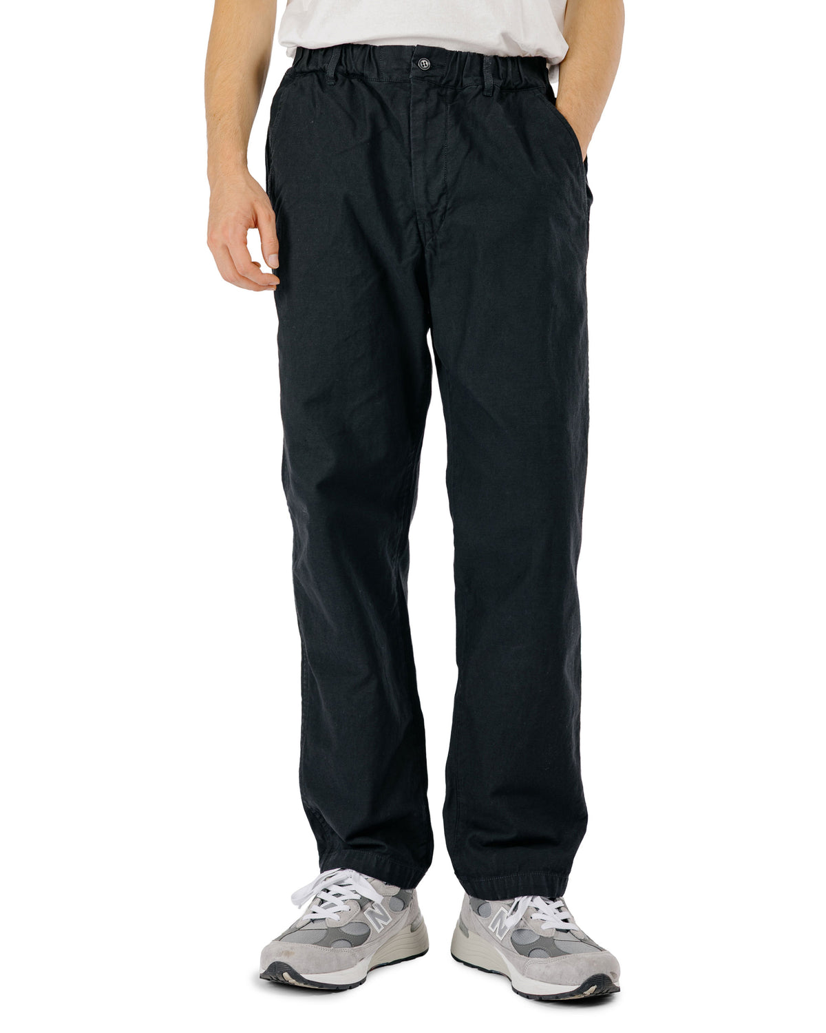Sage de Cret Cotton/Linen Back Satin Tapered Pants Black