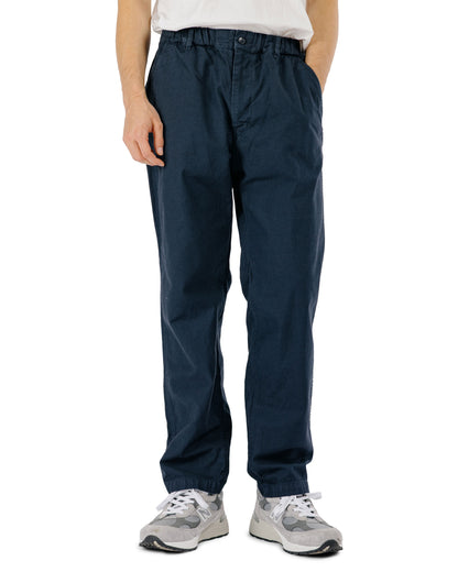 Sage de Cret Cotton/Linen Back Satin Tapered Pants Navy