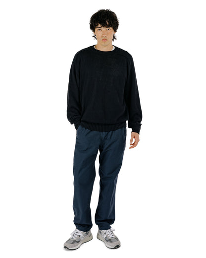 Sage de Cret Cotton/Linen Back Satin Tapered Pants Navy