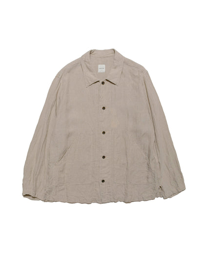 Sage de Cret Organic Linen Shirt Jacket Natural