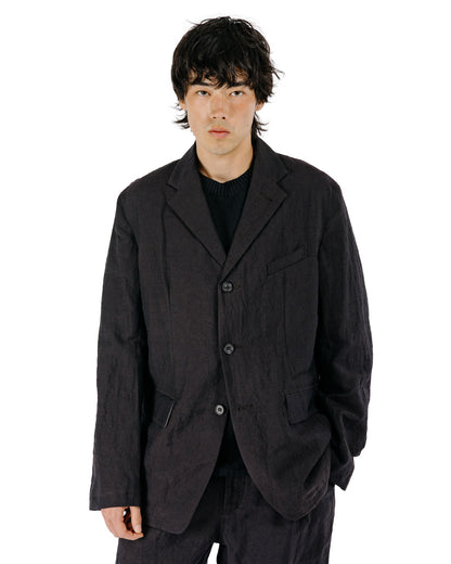 Sage de Cret WO/LI Tumble Washed Three-Button Tailored Jacket Brown