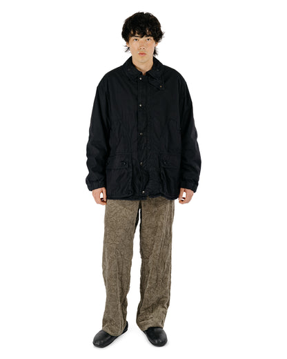 Sage de Cret CO Corduroy Crinkle Wide Work Pants Olive-2