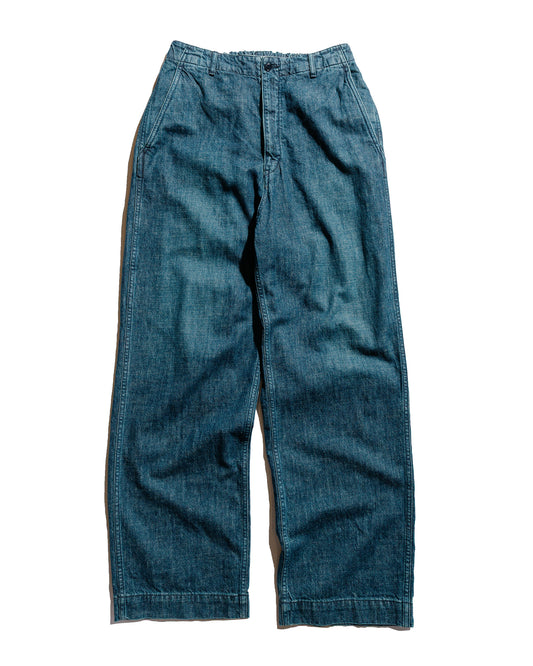 Sage de Cret 11oz. CottonLinen Denim Baggy Pants Navy